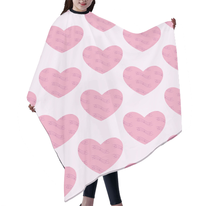 Personality  Musical Hearts Background Hair Cutting Cape