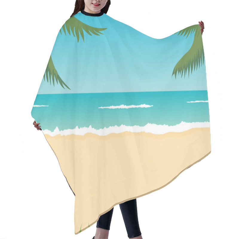 Personality  Beach, Sea, Waves, Palms Hair Cutting Cape