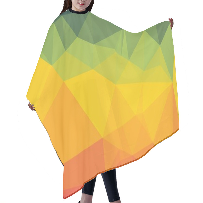 Personality  Abstract Green, Orange And Yellow Gradient Background Hair Cutting Cape