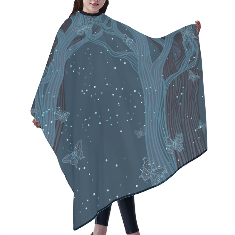 Personality  Trees, Stars And Butterflies Hair Cutting Cape