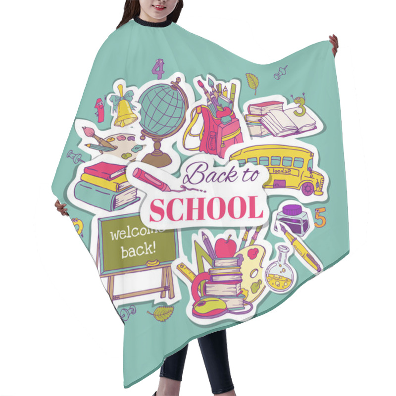 Personality  Back To School Background- For Design, Postcard, Texture Hair Cutting Cape