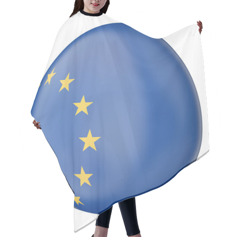 Personality  EU Flag Easter Egg Hair Cutting Cape