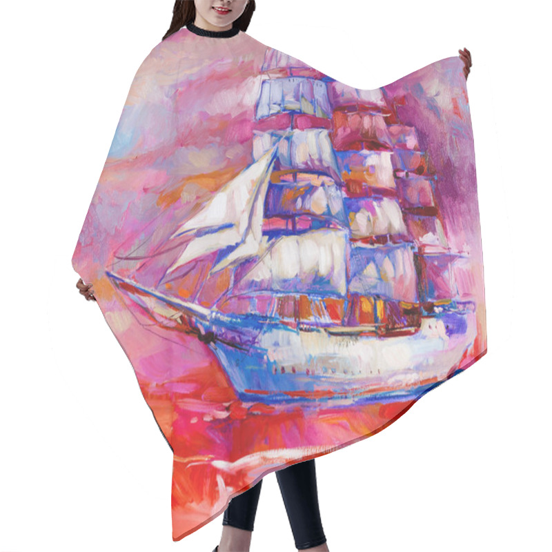 Personality  Sail Ship Hair Cutting Cape