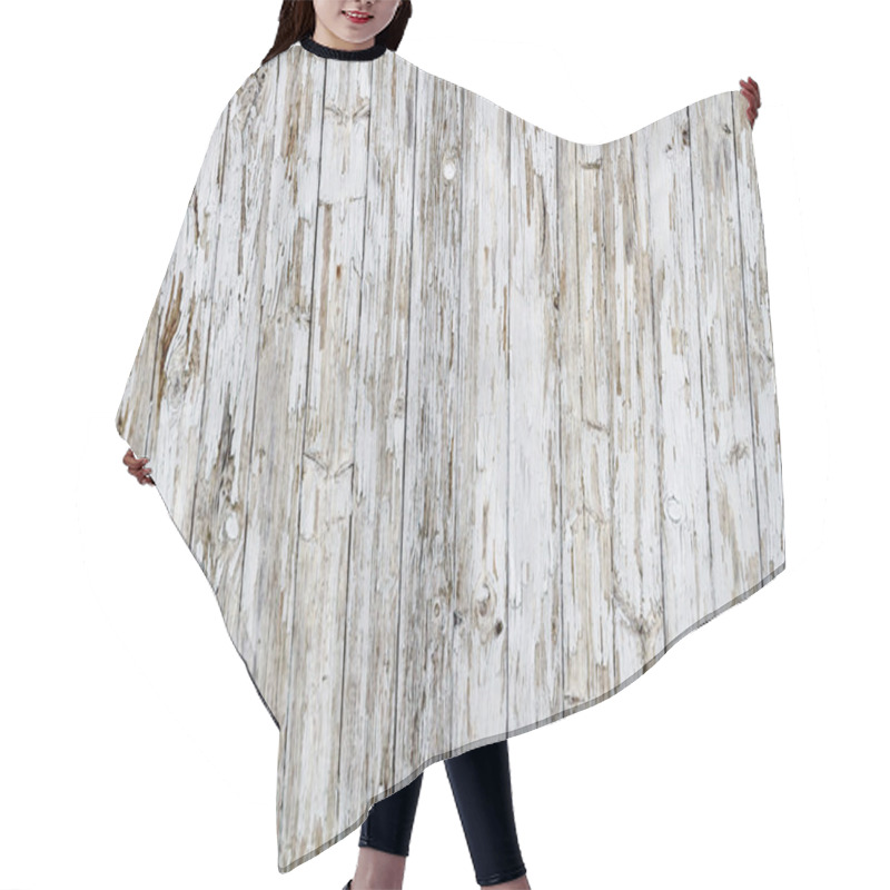 Personality  Old White Weathered Wooden Background No. 9 Hair Cutting Cape