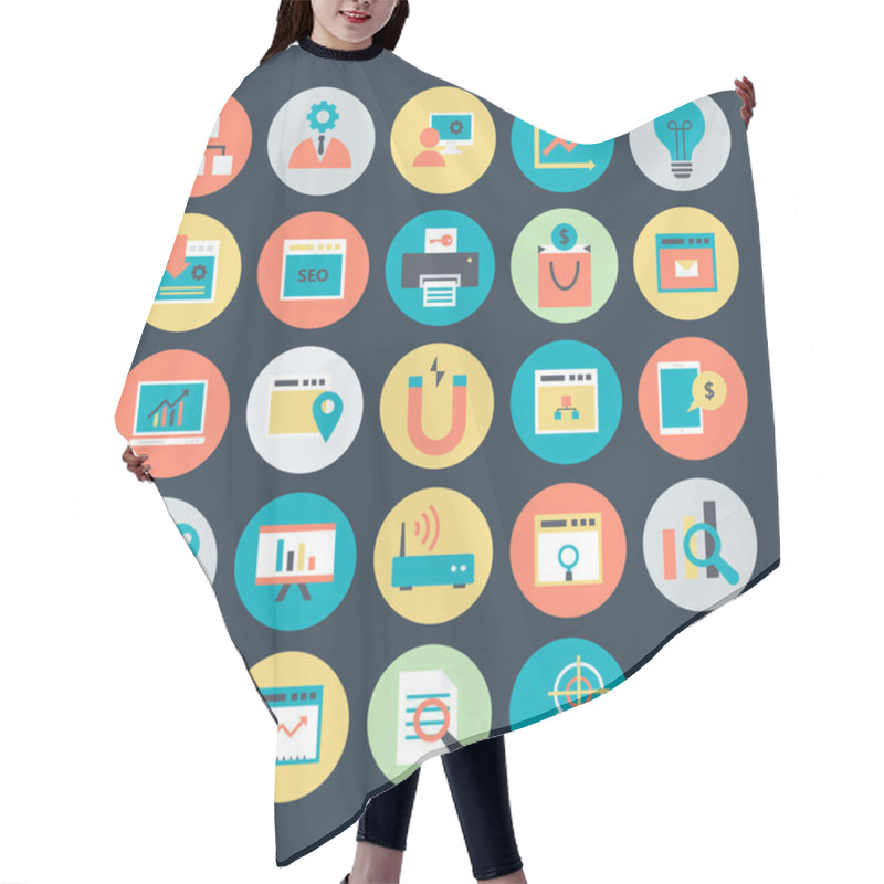 Personality  Internet Marketing And Web Optimization Vector Icons  3 Hair Cutting Cape