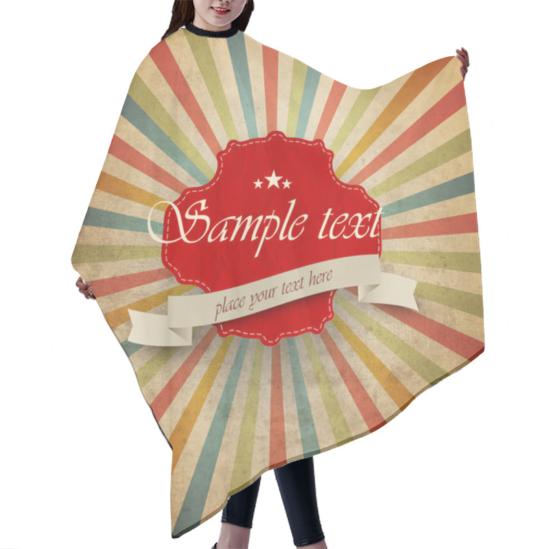 Personality  Retro Background With A Frame Hair Cutting Cape