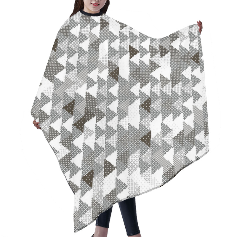 Personality  Vector Triangle Geometric Pattern. Modern Stylish Texture. Hair Cutting Cape