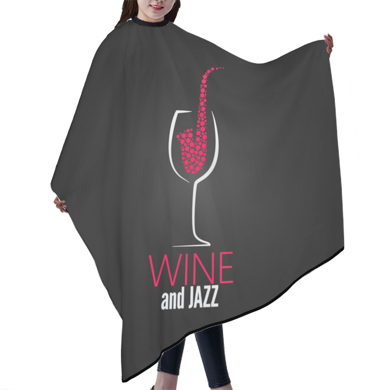 Personality  Wine Glass Jazz Design Concept Background Hair Cutting Cape