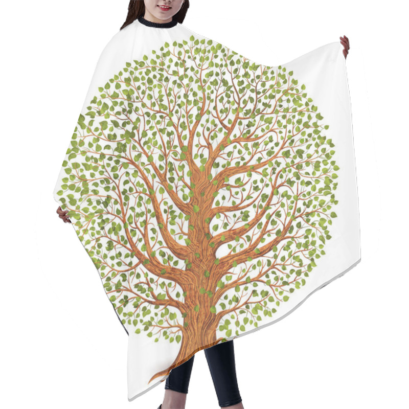 Personality  Tree Isolated On White Background. Vector Illustration. Hair Cutting Cape