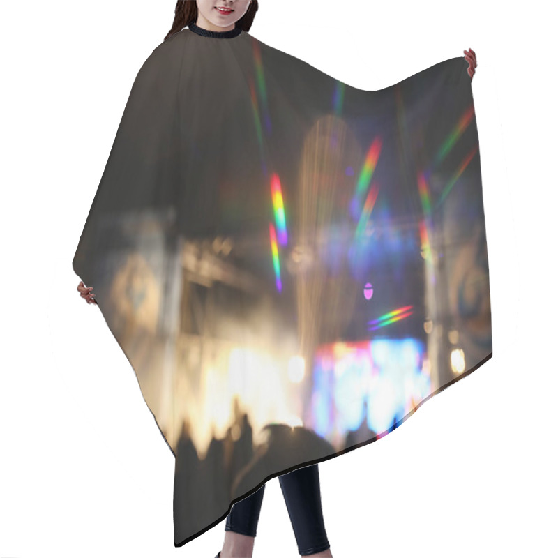 Personality  Blurred View Of Open Air Festival Hair Cutting Cape