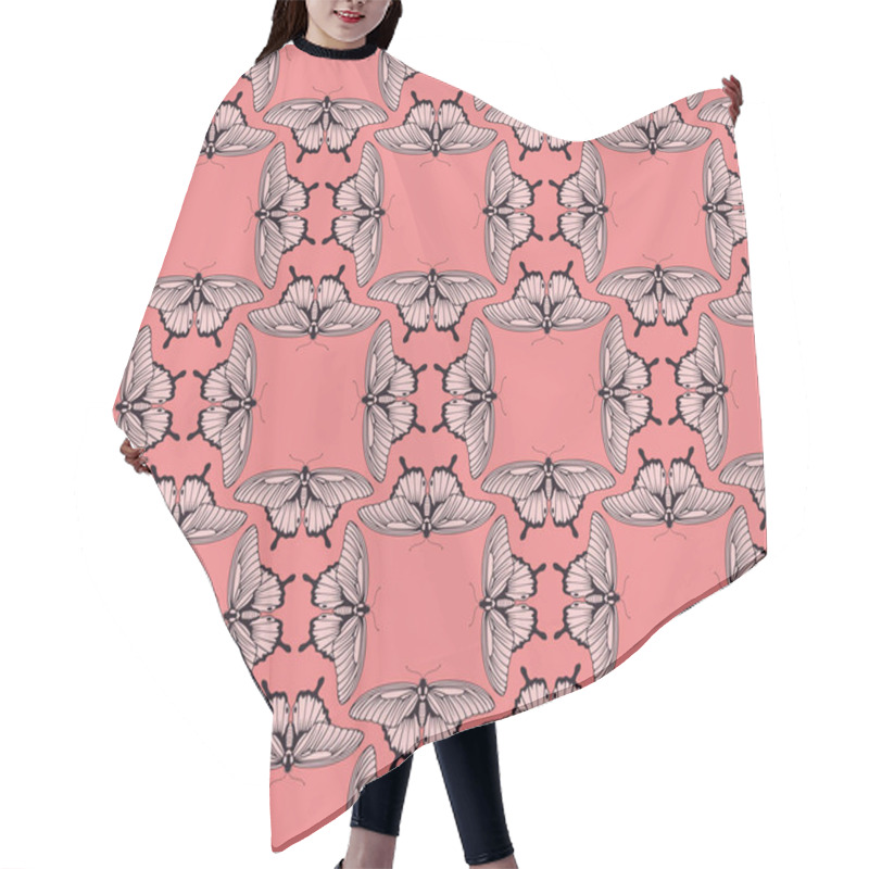 Personality  Background Butterfly Pattern Hair Cutting Cape