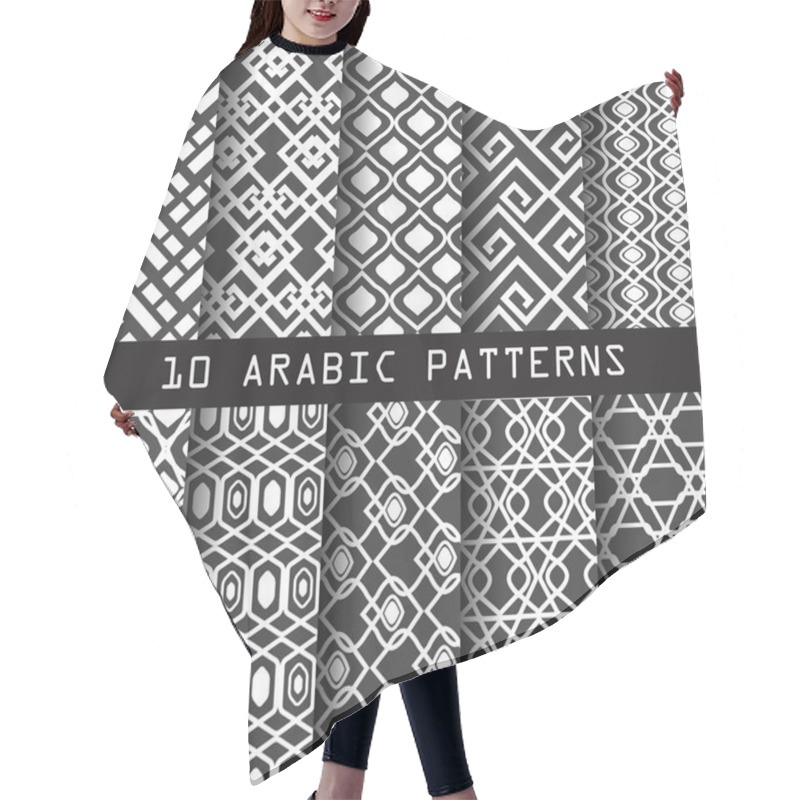 Personality  10 Arbic Patterns Hair Cutting Cape