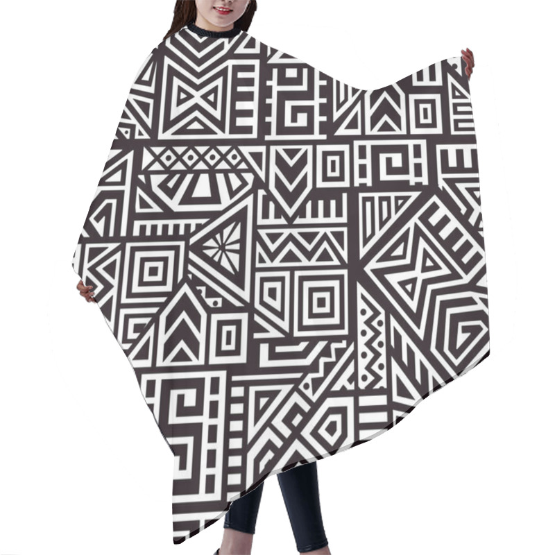 Personality  Aztec Vector Seamless Pattern Hair Cutting Cape