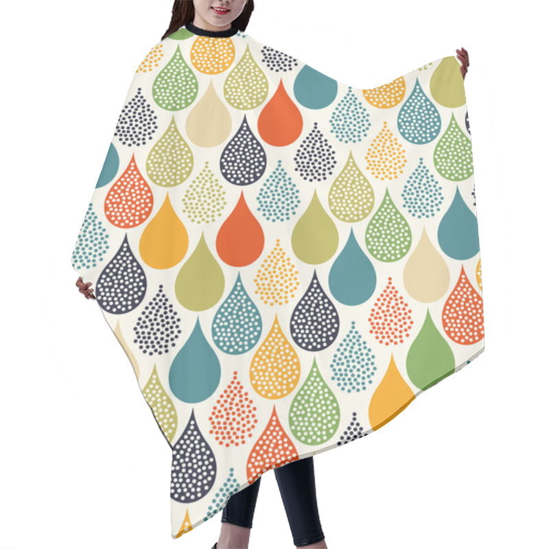 Personality  Water Drops Pattern Hair Cutting Cape