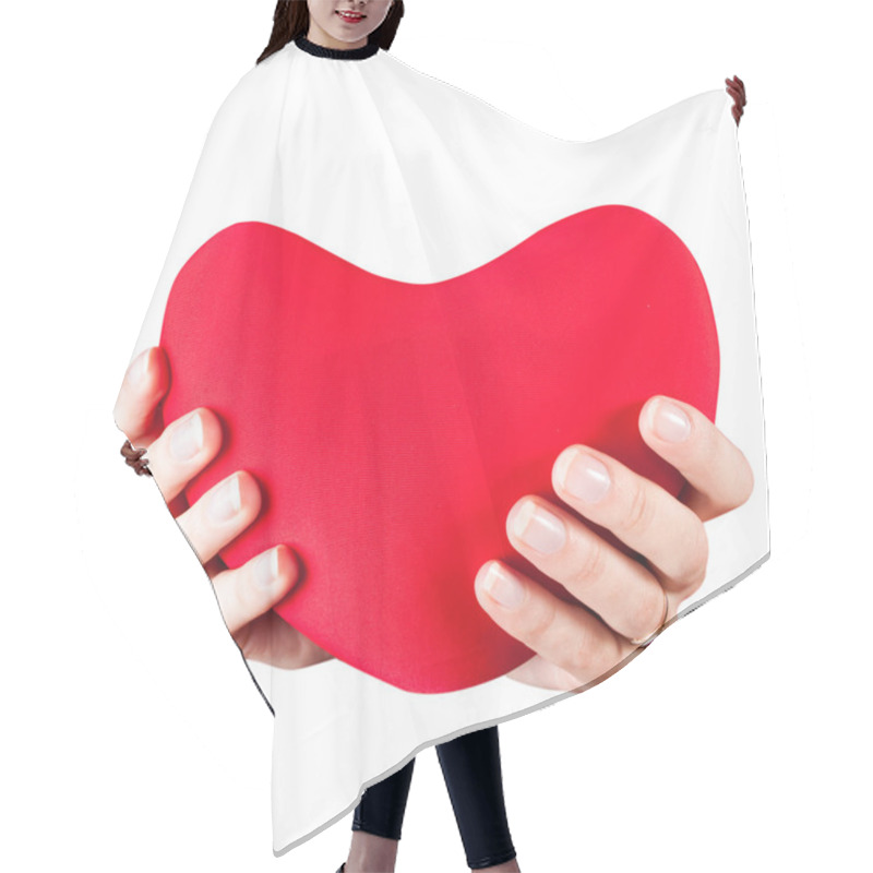 Personality  Teenage Girl With Heart Hair Cutting Cape