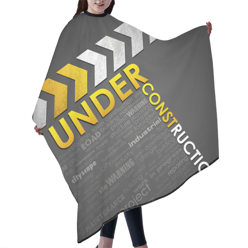 Personality  Under Construction Background Hair Cutting Cape