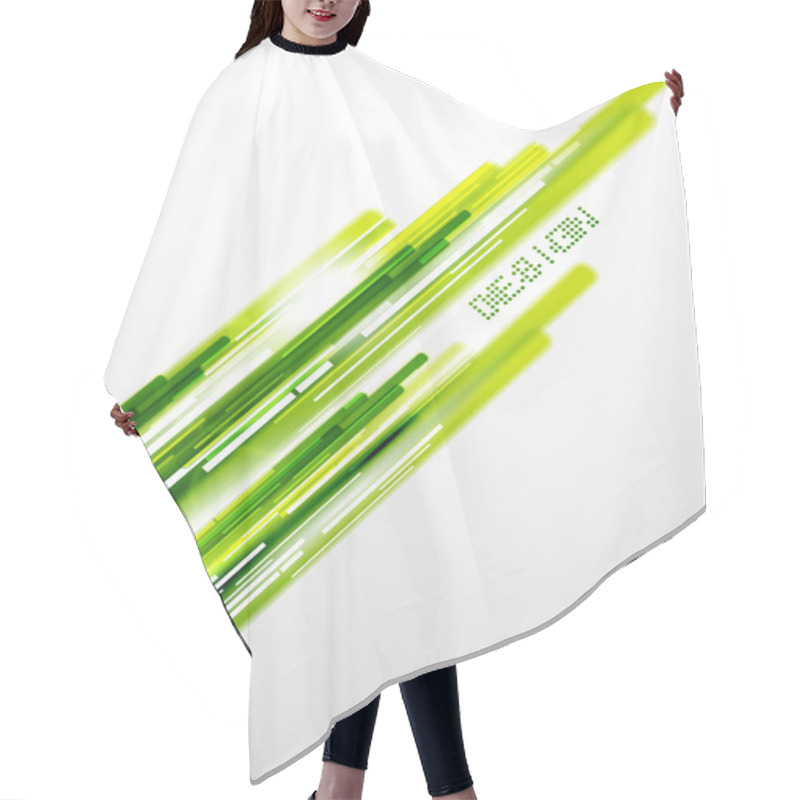 Personality  Green Straight Lines Background Hair Cutting Cape