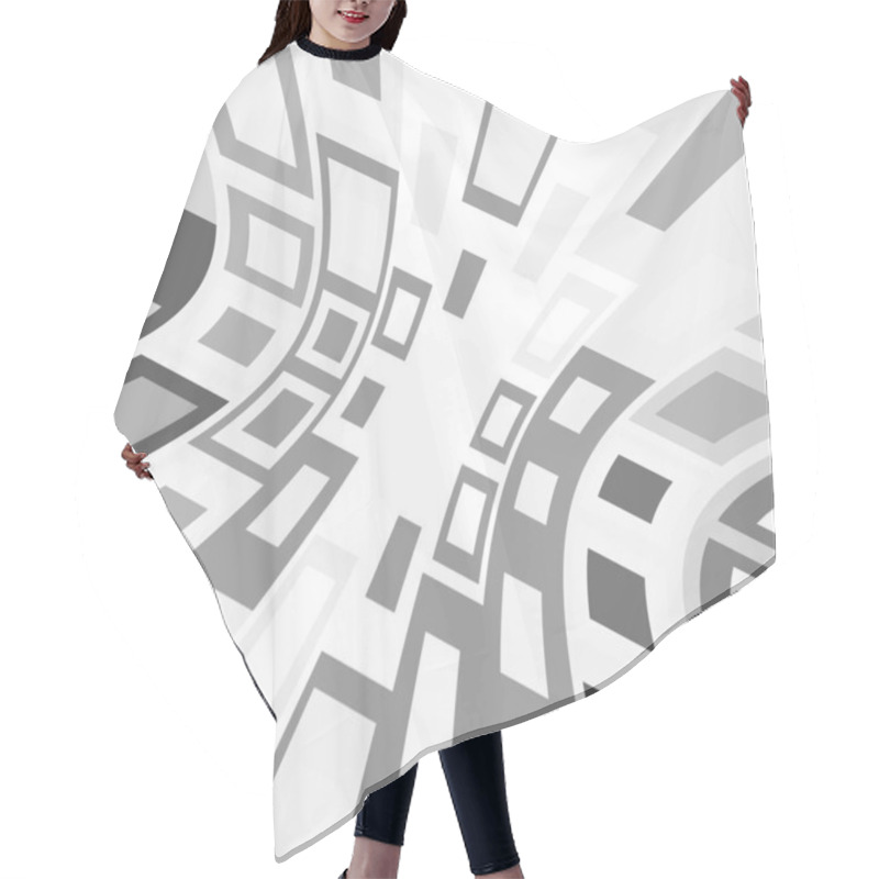 Personality  Grey White Abstract Background Hair Cutting Cape