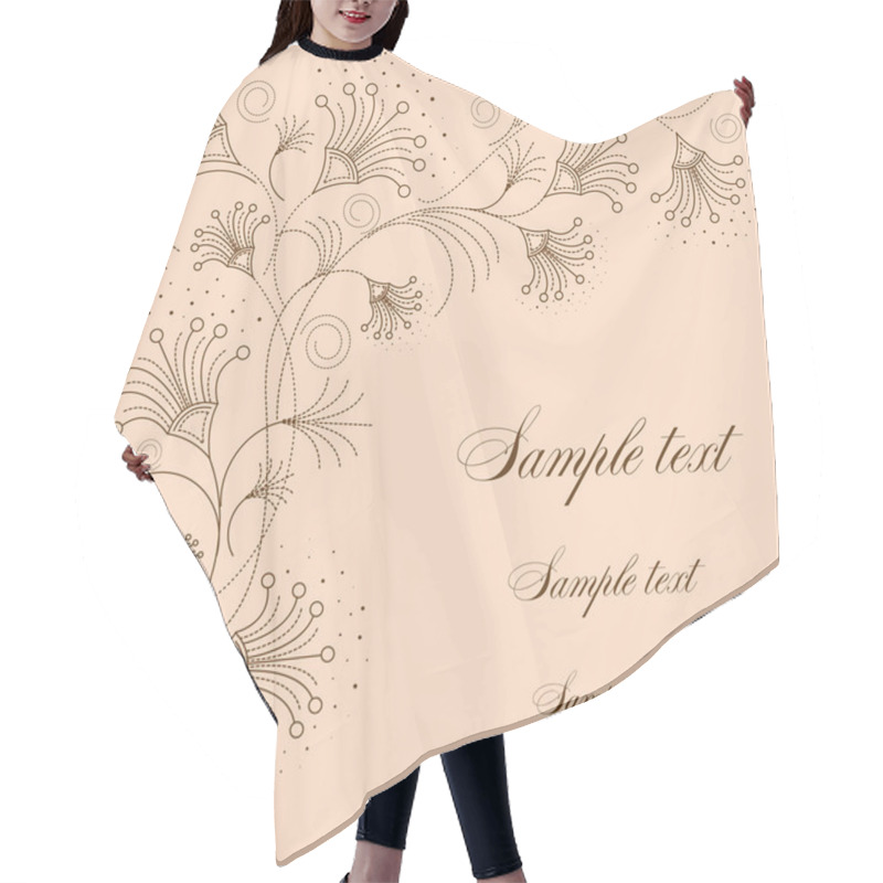 Personality  Flower Background Hair Cutting Cape