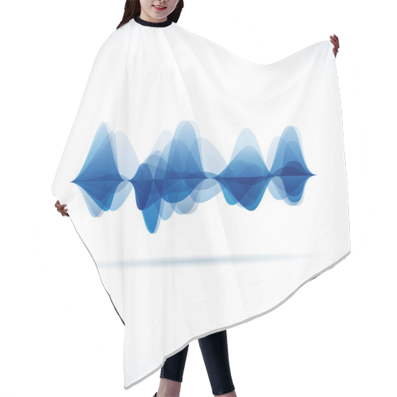 Personality  Vector Audio & Sound Waves Hair Cutting Cape