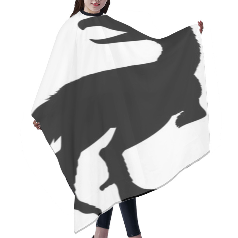 Personality  Silhouette Illustration Of Terror Birds Hair Cutting Cape