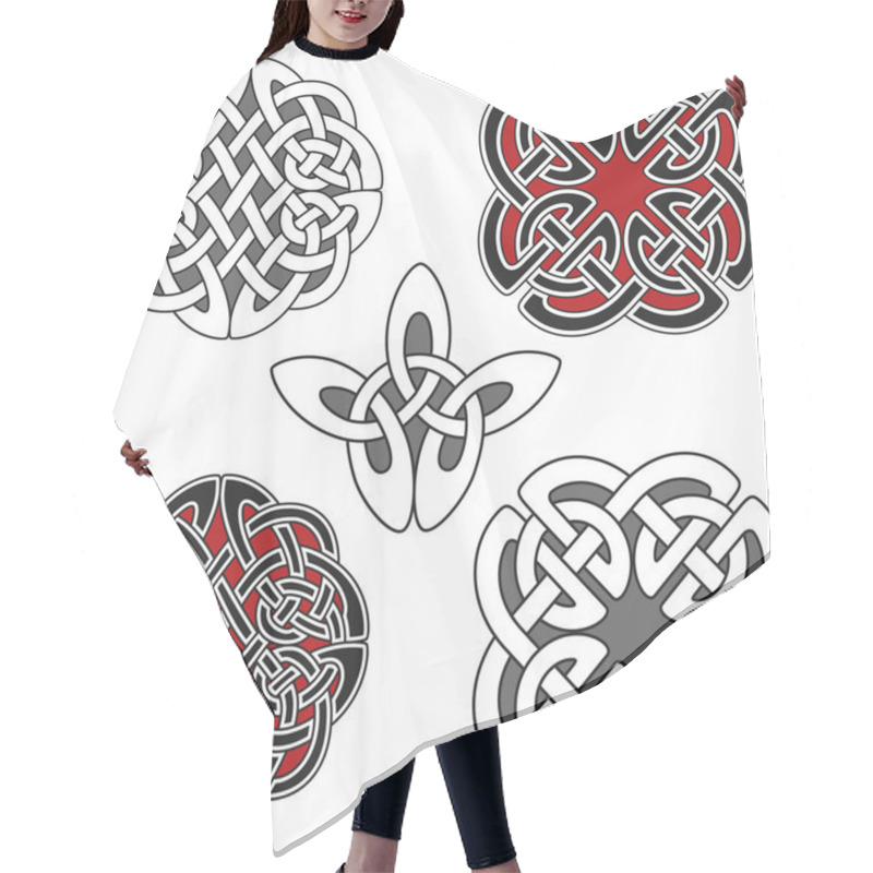 Personality  Set Of Celtic Design Elements Hair Cutting Cape