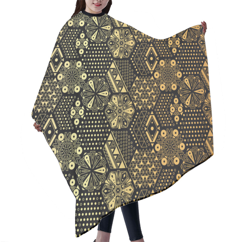 Personality  Pattern Of Hexagons. Hair Cutting Cape