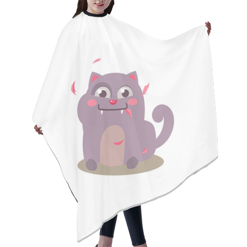 Personality  Cat Swallowed Bird Hair Cutting Cape