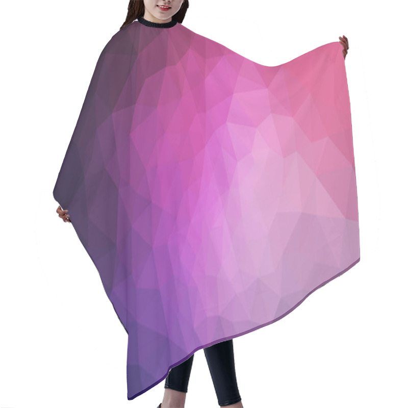 Personality  Dark Purple, Pink Vector Shining Triangular Cover. Shining Polygonal Illustration, Which Consist Of Triangles. Pattern For A Brand Book's Backdrop. Hair Cutting Cape