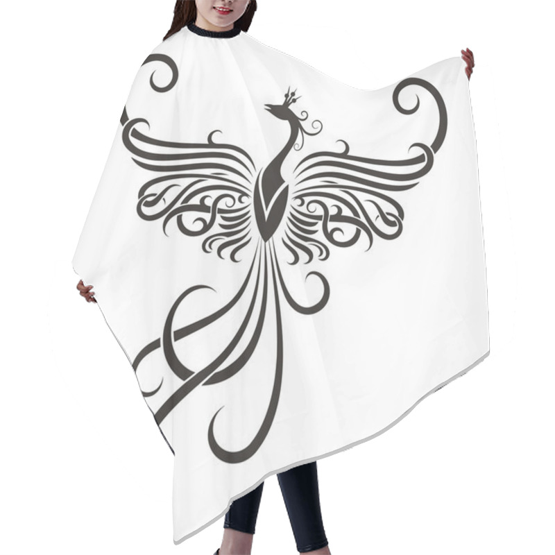 Personality  Golden Fire Phoenix Hair Cutting Cape