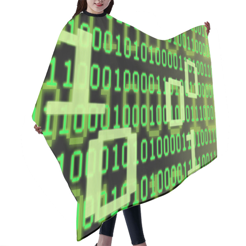 Personality  Binary Code Hair Cutting Cape