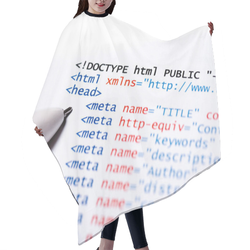 Personality  HTML Code Hair Cutting Cape