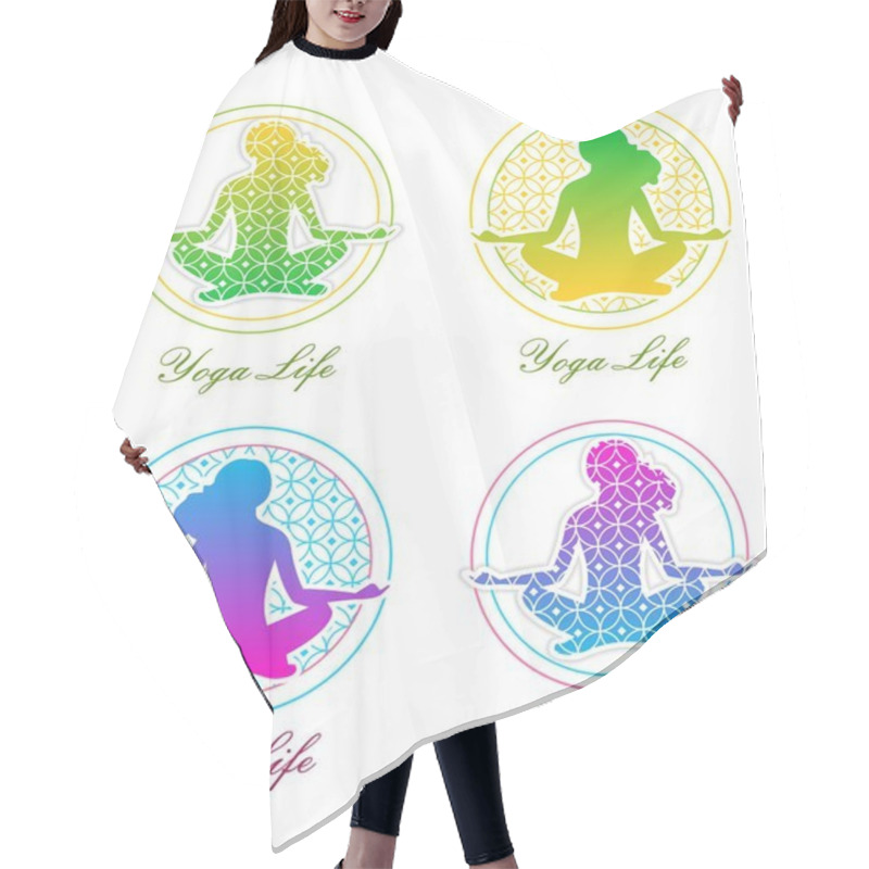 Personality  Yoga Logo Set Hair Cutting Cape