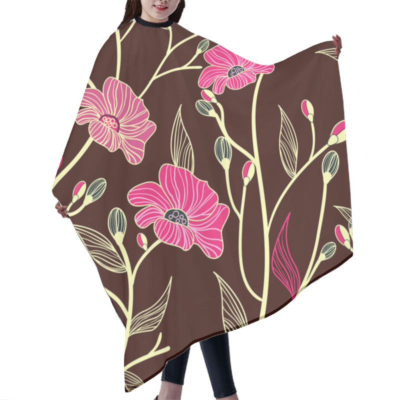 Personality  Abstract Floral Background Hair Cutting Cape