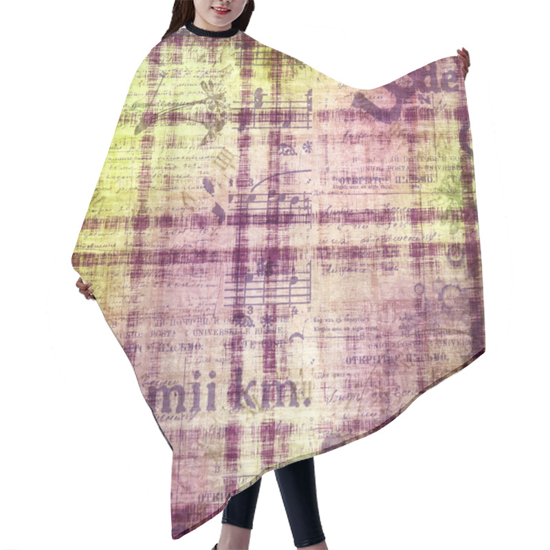 Personality  Abstract Beautiful Background In The Style Of Mixed Media With F Hair Cutting Cape