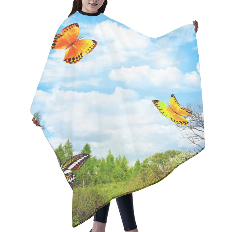 Personality  Spring Landscape Forest Hair Cutting Cape