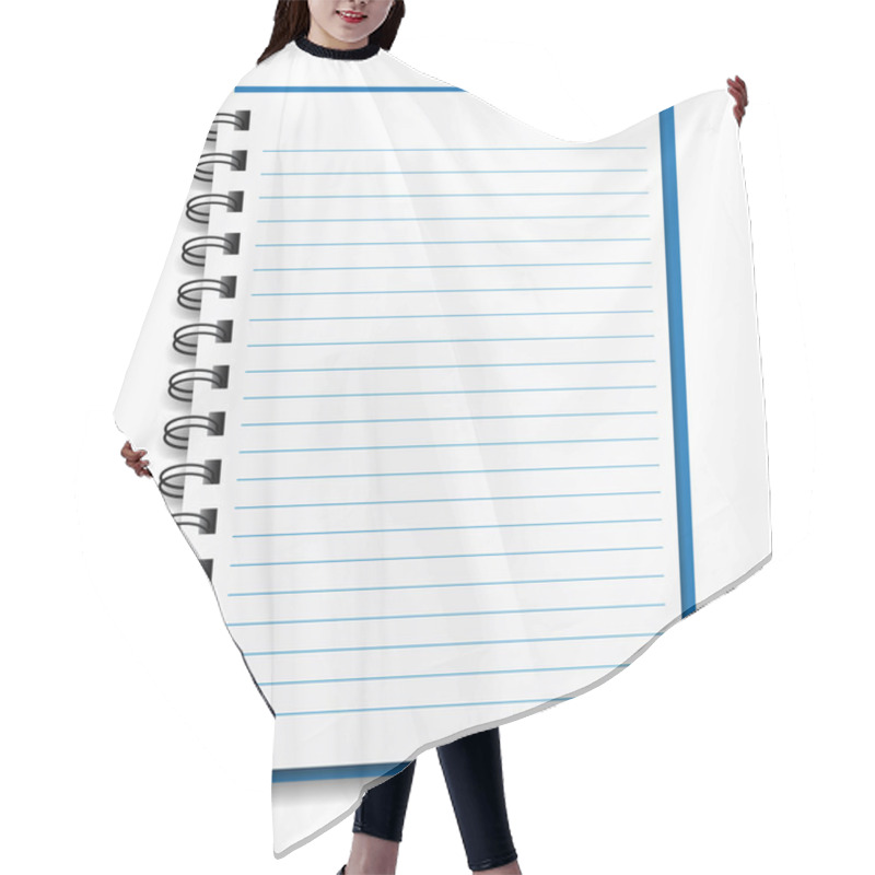 Personality  Blank Lined Notebook Hair Cutting Cape