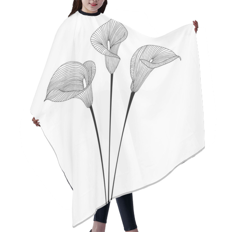 Personality  Calla Flower Hair Cutting Cape