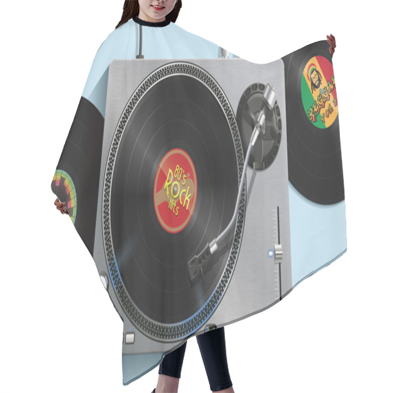 Personality  DJ Turntable Hair Cutting Cape