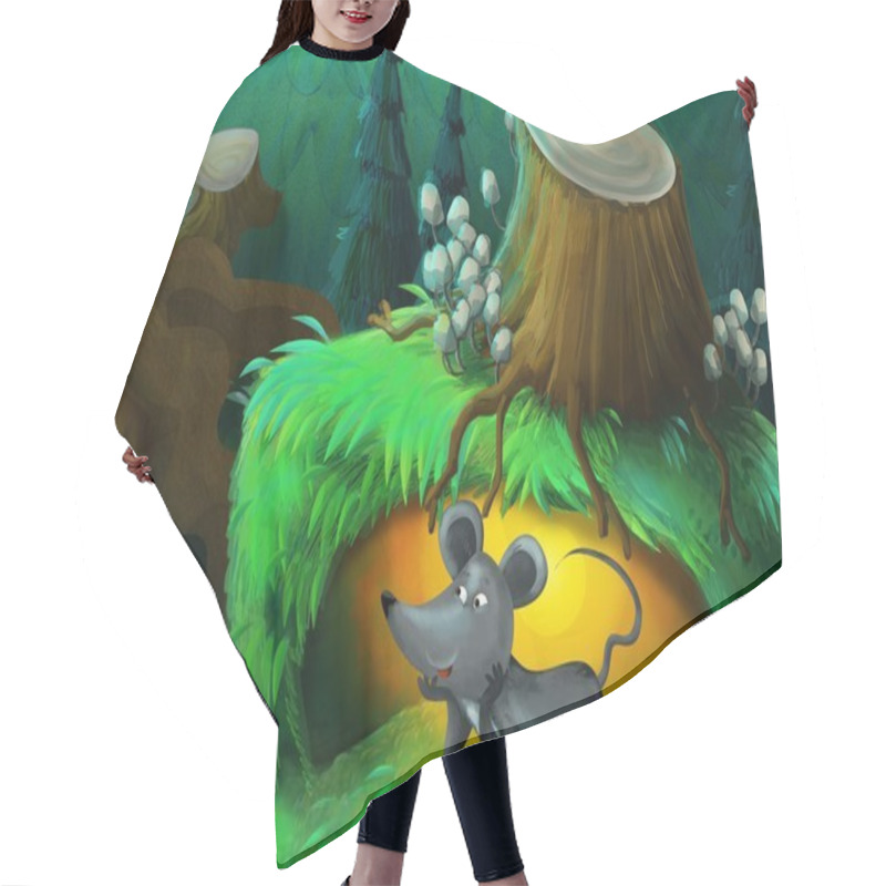 Personality  The Painting Of A Forest Animal - Illustration For The Children Hair Cutting Cape