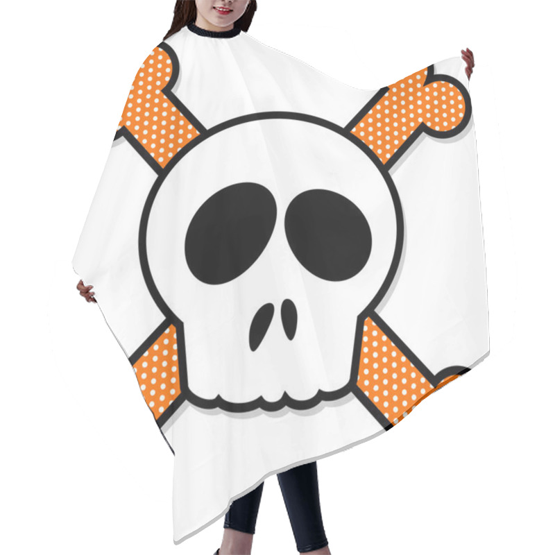 Personality  Skull And Crossbones Hair Cutting Cape