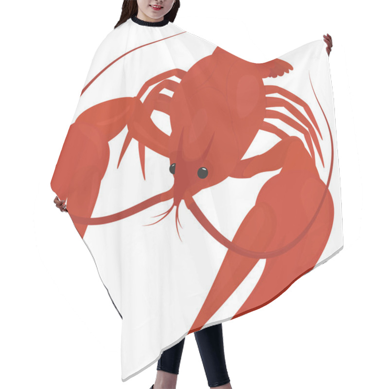 Personality  Boiled Red Crayfish, Crawfish Hair Cutting Cape