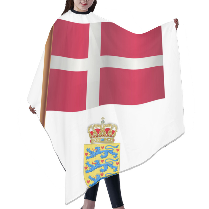 Personality  Denmark Wavy Flag Hair Cutting Cape