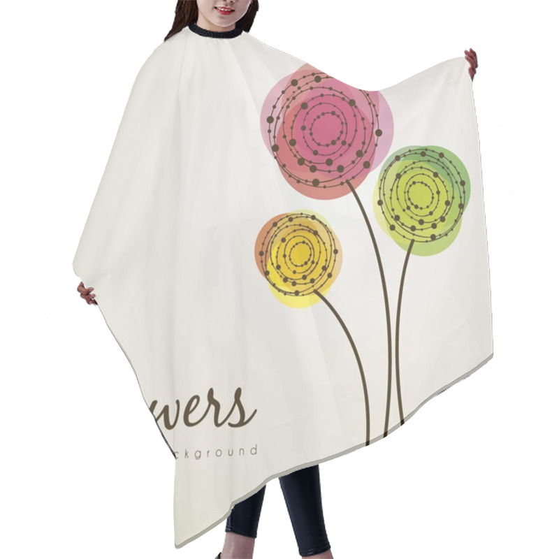 Personality  Delicate Flowers Hair Cutting Cape