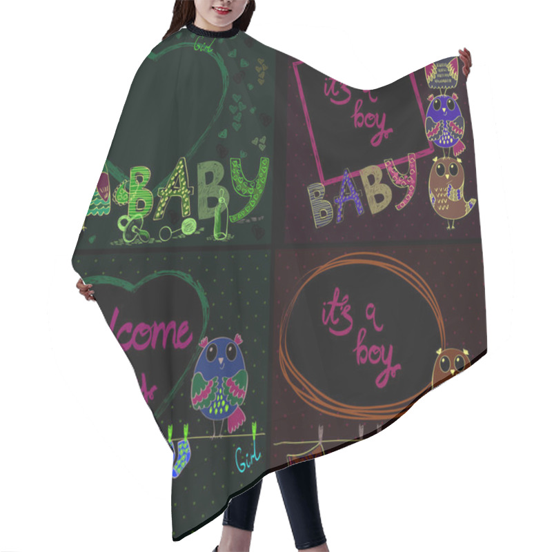 Personality  Vector Baby Frame Hair Cutting Cape