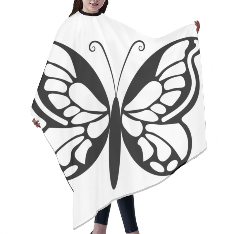 Personality  Batterfly Icon Vector Illustration Design Template Web Hair Cutting Cape