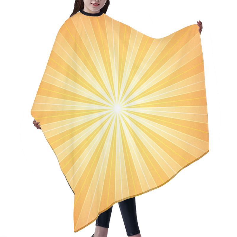 Personality  Orange Sunburst Blank Background. Hair Cutting Cape