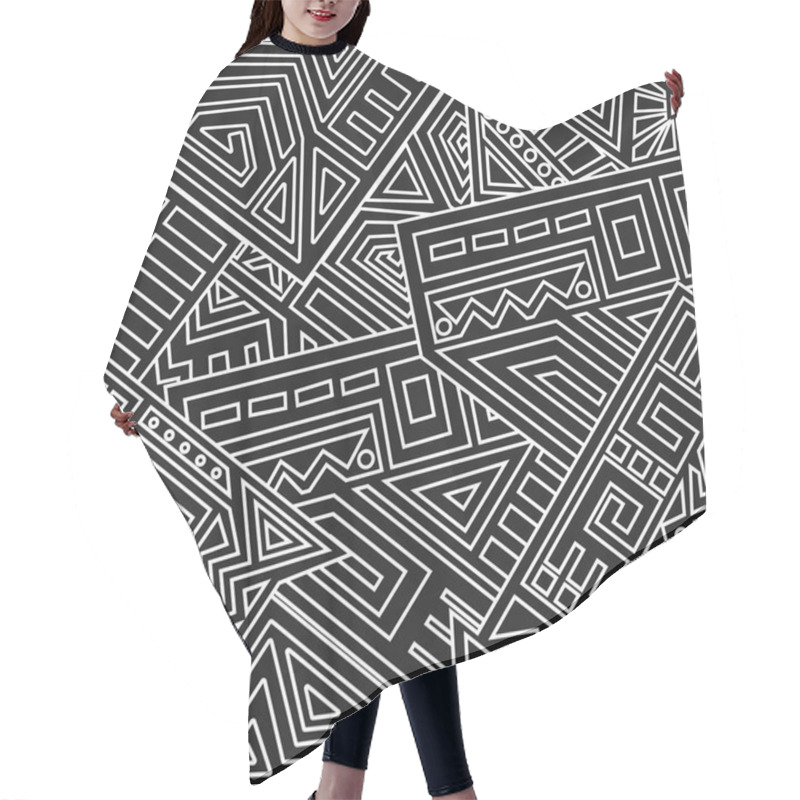 Personality  Aztec Vector Seamless Pattern Hair Cutting Cape