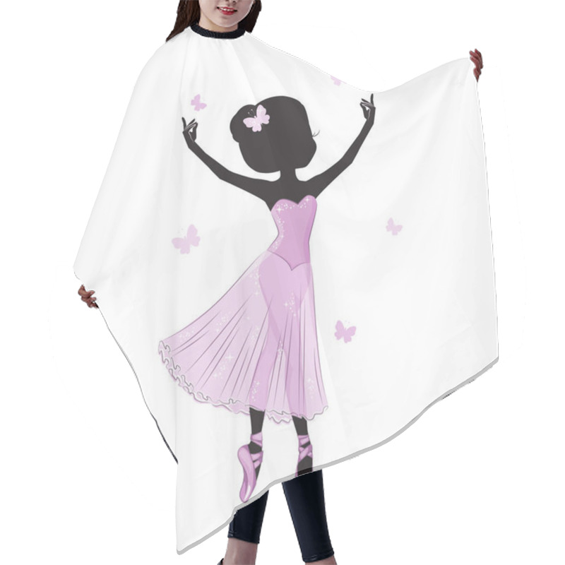 Personality  Silhouette Of Beauliful Little Princess. Hair Cutting Cape