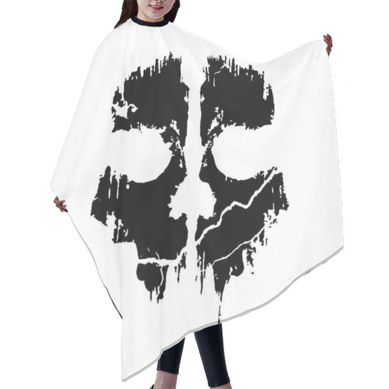 Personality  Vector Illustration Of Grungy Mask Hair Cutting Cape